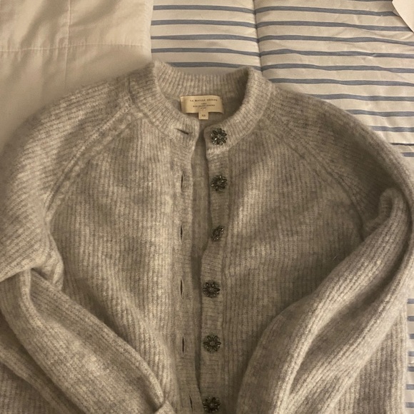 Sezane Charcoal Cardigan Sweater - Picture 4 of 5